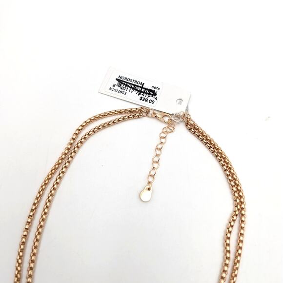 Panacea Women's Gold Plated Double Layer Charm Necklace with Lobster Clasp - Picture 3 of 6